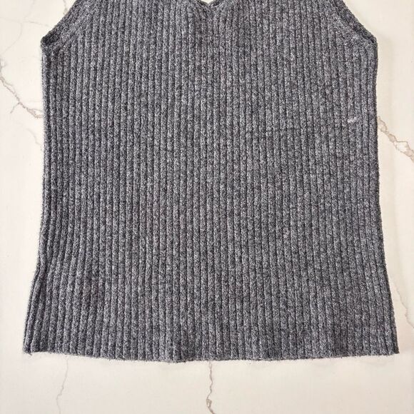 American Eagle | Women’s Grey Ribbed Knit Sweater Tank Size M - Picture 7 of 12